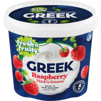 Fresh N Fruity Yoghurt Tub Greek Raspberry 1kg