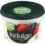 Fresh N Fruity Yoghurt Tub Indulge Triple Berry Ripple 500g