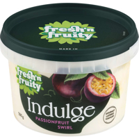 Fresh N Fruity Yoghurt Tub Indulge Passionfruit Swirl 500g