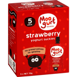 Moogurt Suckies Kids Probiotic Yoghurt Pouches Strawberry Package type