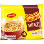 Maggi 2 Minute Instant Noodles Multi Pack Beef 370g (74g x 5pk)