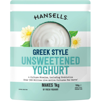Hansells Greek Style Yoghurt Base Unsweetened 190g