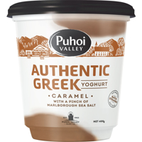 Puhoi Valley Authentic Greek Yoghurt Tub Salted Caramel 160g