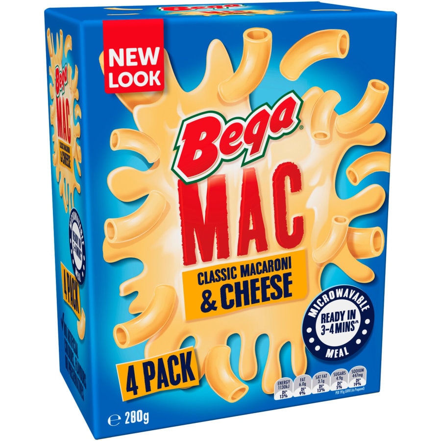 Bega Easy Mac Pasta Dish Macaroni Cheese 280g Package type Prices FoodMe