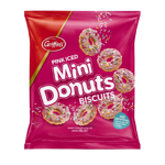 Griffin's Mini Donuts Biscuits Pink Iced 80g