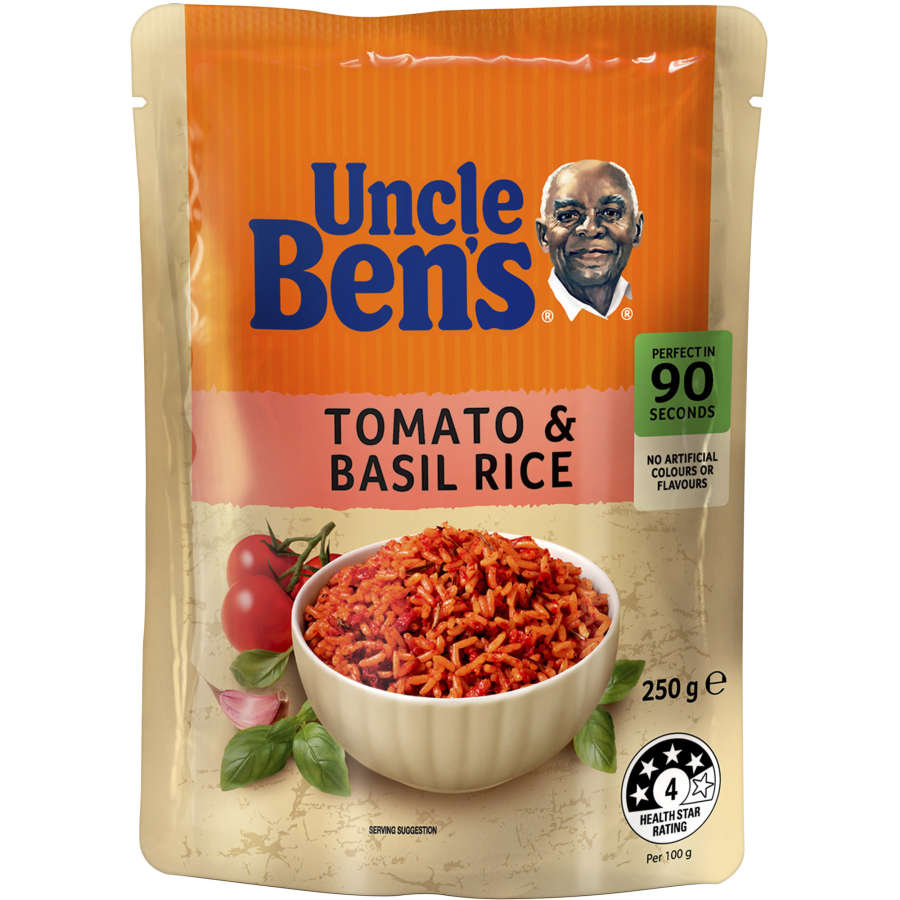 Uncle Bens Microwave Rice Tomato Basil 250g Prices FoodMe