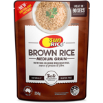 SunRice 90 Seconds Brown Rice Medium Grain 250g