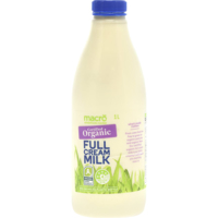 Macro Organic Milk Full Cream 1L