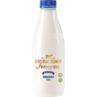 Lewis Road Creamery Milk Standard Homogenised Jersey Milk 750ml