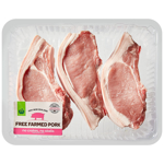 Countdown Free Farmed Pork Chops Loin Large Tray Package type