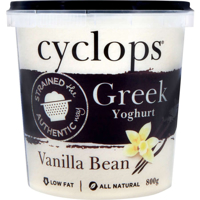 Cyclops Greek Yoghurt Tub Vanilla Bean 800g