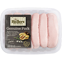 Hellers Sausages Genuine Pork 6Pack