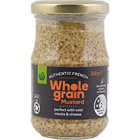 Woolworths Mustard Wholegrain 190g