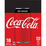 Coca Cola No Sugar 330ml 18 Pack