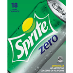 Sprite Zero Soft Drink 330ml 18 Pack