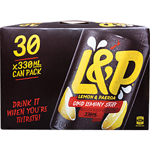 Lemon & Paeroa L&​P 30 X 330ml Can Pack