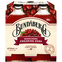 Bundaberg Sparkling Drink Creaming Soda 375ml 4 Pack