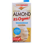 Pure Harvest Organic Almond Milk Unsweetened Original 1L
