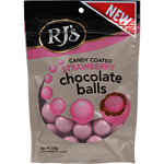 Rjs Licorice Candy Chocolate Balls Strawberry 200g