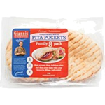 Giannis Plain Pita Bread 8 Pack