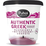 Puhoi Authenic Greek Yoghurt Raspberry & Boysenberry 400g