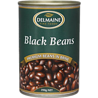 Delmaine Black Beans 390g