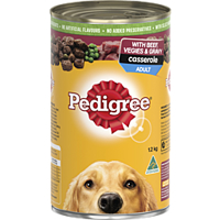 Pedigree Dog Food Can Casserole With Beef & Gravy 1.2kg