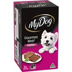 My Dog Dog Food Pouches Gourmet Beef 6 Pack