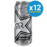 Rockstar Silver Ice Energy Drink 500ml (12 Pack)