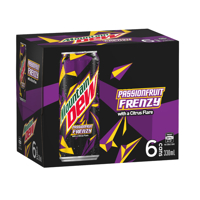 Mountain Dew Passionfruit Cans 330ml (24 Pack)