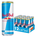 Red Bull Energy Drink, Sugar Free, 473ml (12 pack)