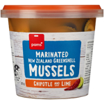 Pams Chipotle Lime Marinated Mussels 375g