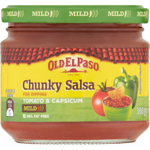 Old El Paso Tomato & Capsicum Mild Chunky Salsa For Dipping 300g