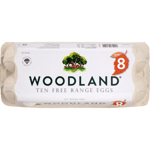 Woodland Free Range Size 8 Eggs 10ea