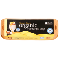 Golden Downs Organic Free Range Mixed Grade Eggs 12ea