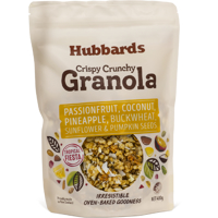 Hubbards Passionfruit Coconut Pineapple Crispy Crunchy Granola 400g
