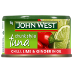 John West Tuna Chunks Chilli Lime & Ginger In Oil 95g