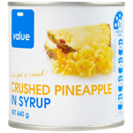Value Crushed Pineapple In Syrup 425g