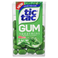 Tic Tac Spearmint Sugar Free Gum 23.3g