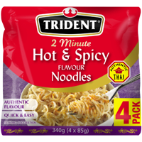 Trident Hot & Spicy Flavour 2 Minute Noodles 4pk