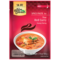 Asian Home Gourmet Spice Paste Thai Red Curry Mild Gluten Free 50g