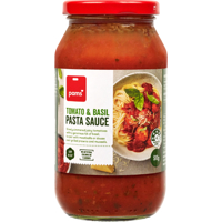 Pams Tomato & Basil Pasta Sauce 510g