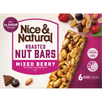 Nice & Natural Mixed Berry Milk Chocolate Roasted Nut Bars 6pk