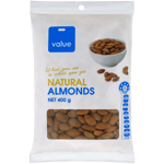 Value Natural Almonds 400g