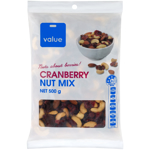 Value Cranberry Nut Mix 500g