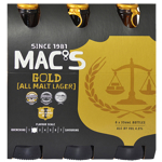Mac's Gold All Malt Lager Bottles 6pk
