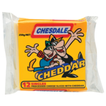 Chesdale Cheese Slices Cheddar 12 Singles 250g
