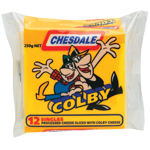 Chesdale Processed Colby Cheese Slices 250g
