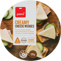 Pams Creamy Cheese Wedges 120g