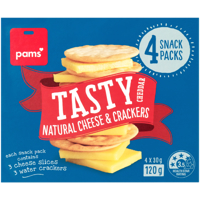 Pams Tasty Cheddar Cheese & Crackers 120g